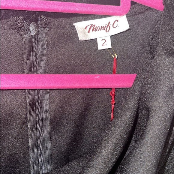 Monfi C Black jumpsuit with fringe bottom - Picture 2 of 12